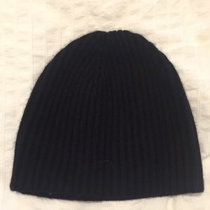 100% Cashmere BLACK Beanie - knit cap